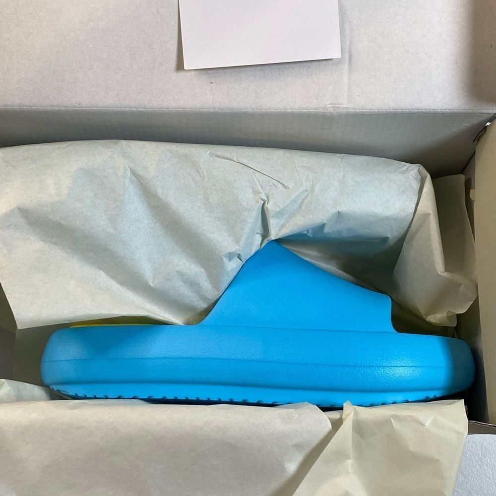 NIB J/Slides Squish Turquoise/YellowEVA Lightweig… - image 10